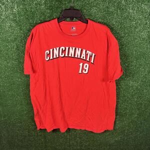 Cincinnati Reds Shirt Mens 2XL Red MLB Baseball Joey Votto 19 Tee T-Shirt Cotton